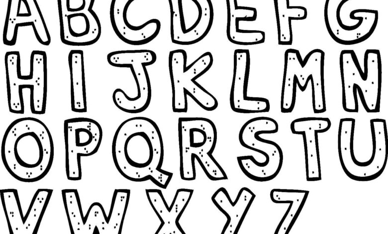 A Z Alphabet Coloring Pages