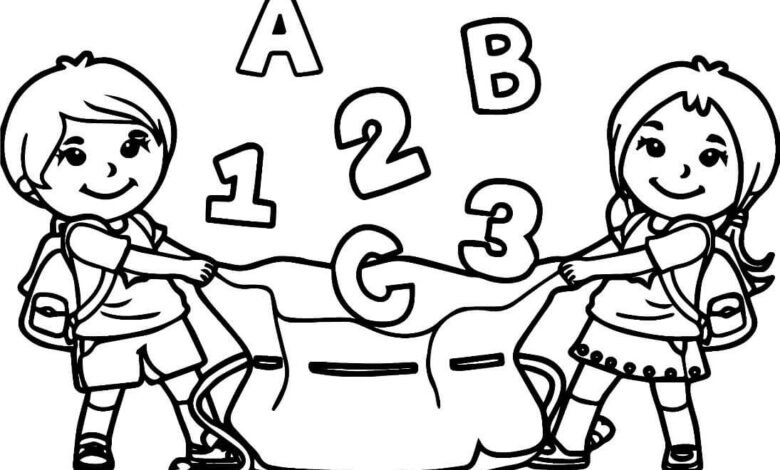 Abc 123 Coloring Page