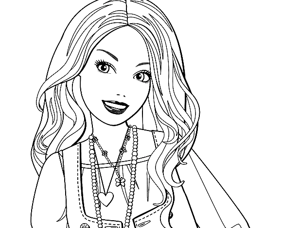 Adult Barbie Coloring Page