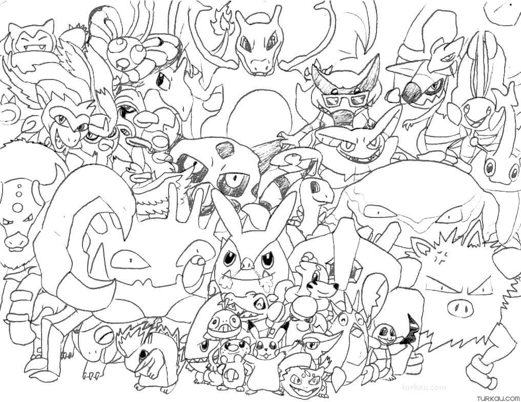 All Pokemons Drawing Coloring Page » Turkau