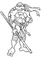 Angry Donatello TMNT Coloring Page