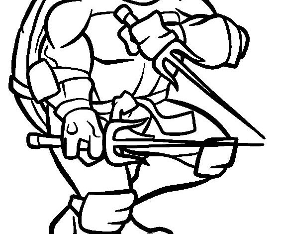 Angry Raphael TMNT Coloring Page