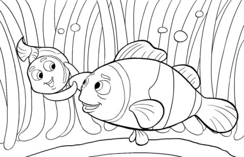 Animal Finding Nemo Coloring Page