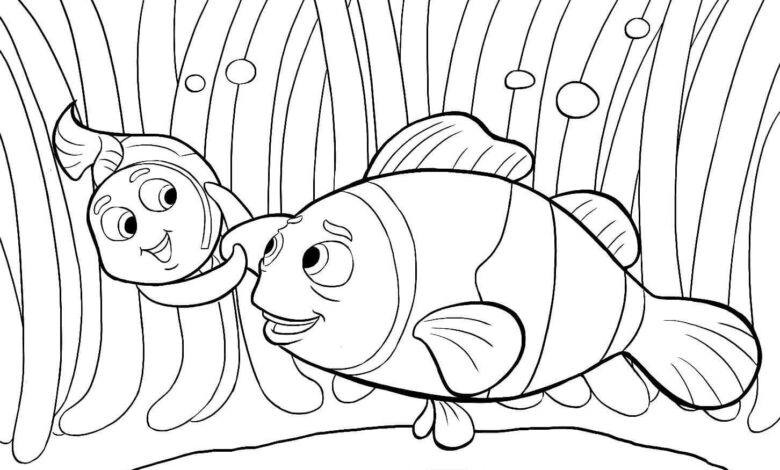 Animal Finding Nemo Coloring Page