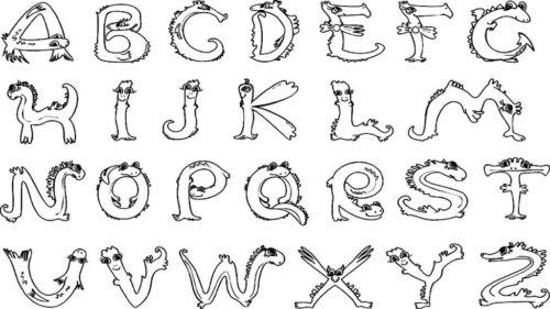 Animals Abc Coloring Page
