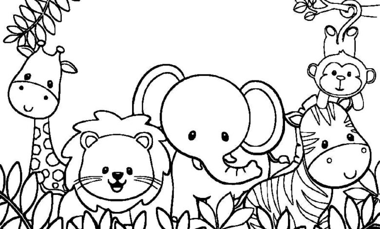 Animals Zoo Coloring Page