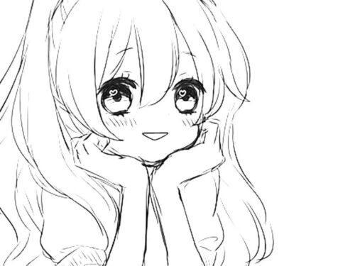 Anime Girl Coloring Page For Girls » Turkau