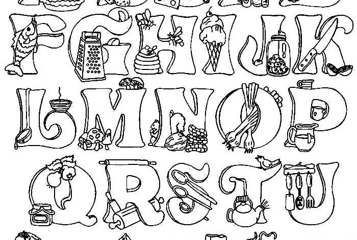 Alphabet A Z Coloring Page