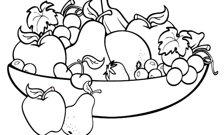 Apple Fruit Case Coloring Page