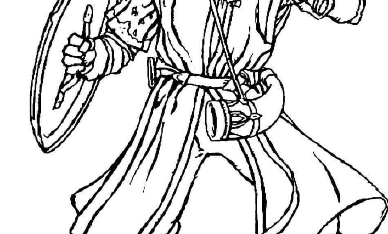Aragorn Lord Of The Rings Coloring Page