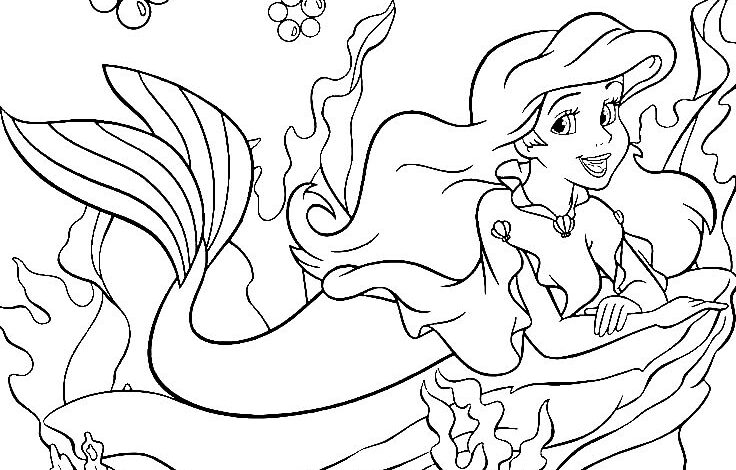 Ariel Coloring Page