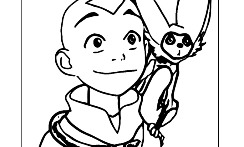 Avatar Cartoon Coloring Page