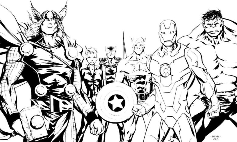 Avengers Coloring Page