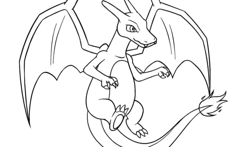 Baby Charizard Pokemon Coloring Page