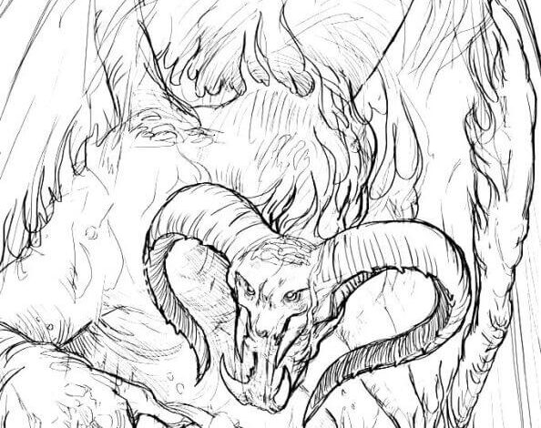 Balrog Lord of The Rings Coloring Page