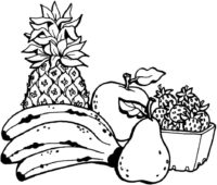 Banana Fruit Coloring Page Banana Fruit Coloring Page