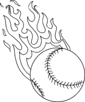 Baseball Ball Coloring Page