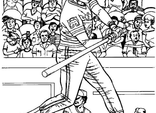 Baseball Player Coloring Page
