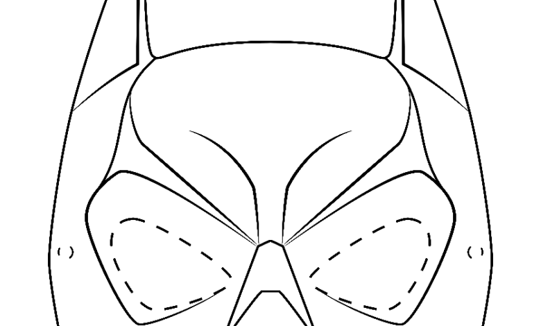 Batman Mask Coloring Page