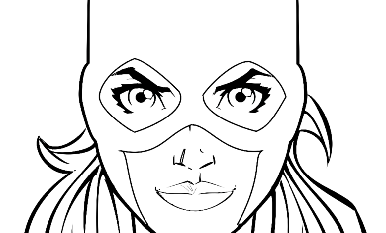 Batwoman Mask Coloring Pages