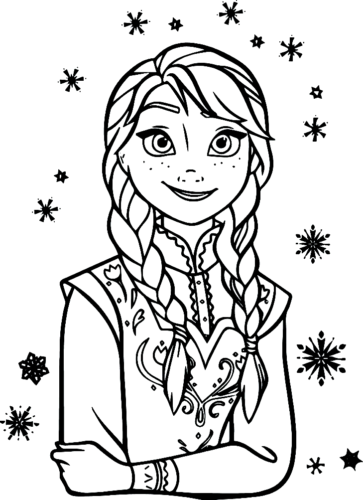 Beautiful Elsa Coloring Page