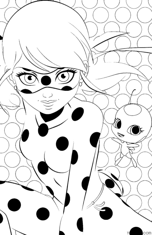 Cartoon Miraculous Ladybug Coloring Page » Turkau