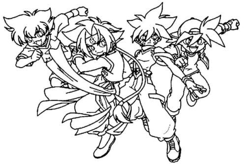 Beyblade Japan Team Max Rei Kai Takao Coloring Page