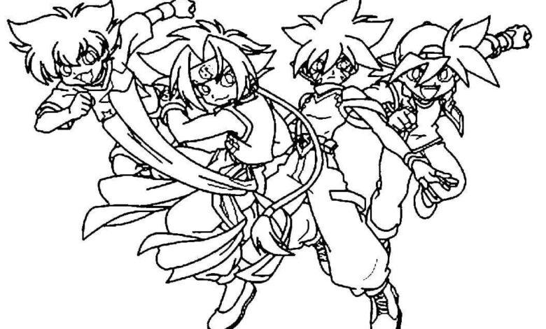 Beyblade Japan Team Max Rei Kai Takao Coloring Page