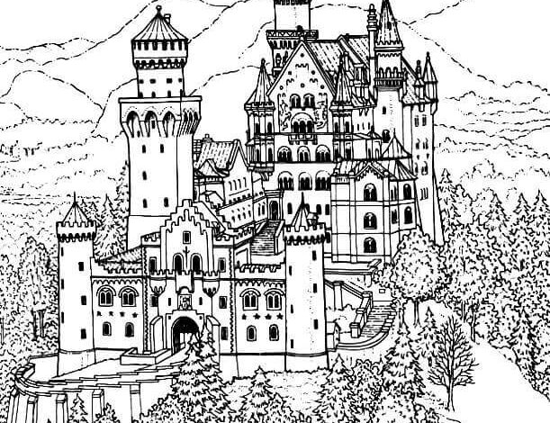 Big Castle Coloring Page