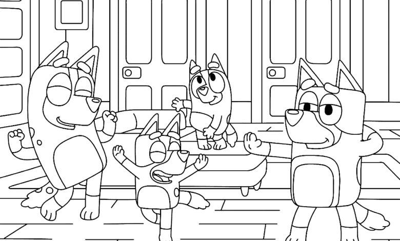 Bluey Coloring Page
