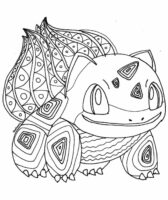 Bulbasaur Mandala Pokemon Coloring Page