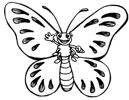 Butterfly Coloring Page for Girls