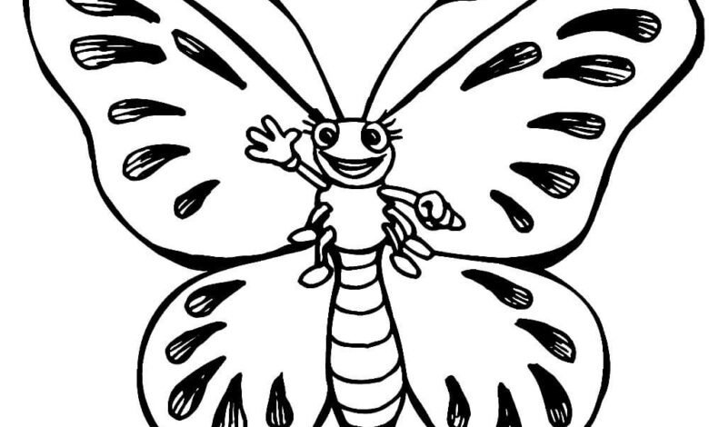 Butterfly Coloring Page for Girls