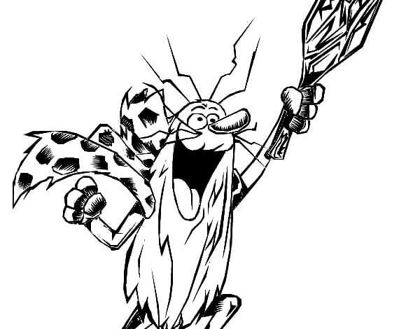 Captain Caveman Coloring Page