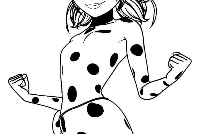 Cartoon Miraculous Ladybug Coloring Page