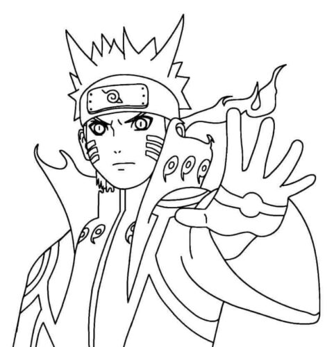 Cartoon Naruto Coloring Page