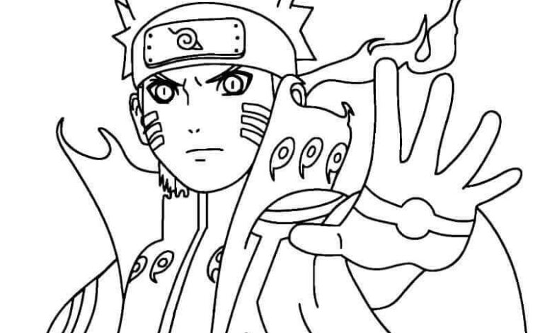 Cartoon Naruto Coloring Page