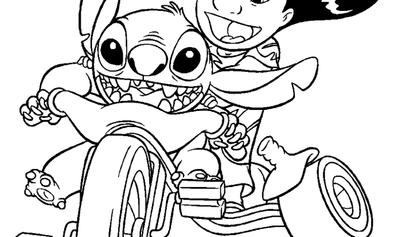 Cartoon Stitch Coloring Page