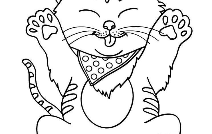 Cat Printable Coloring Page