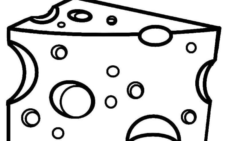 Cheese Coloring Page
