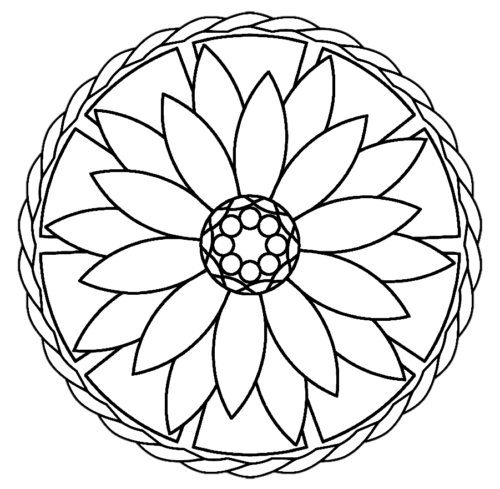 Circular Mandala Coloring Page