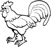 Cockerel Coloring Page
