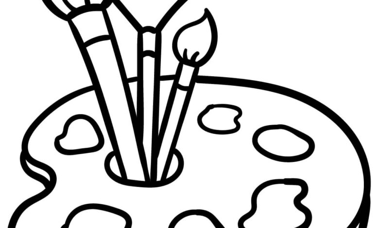 Color Palette Coloring Page