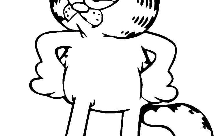 Cool Garfield Coloring Page