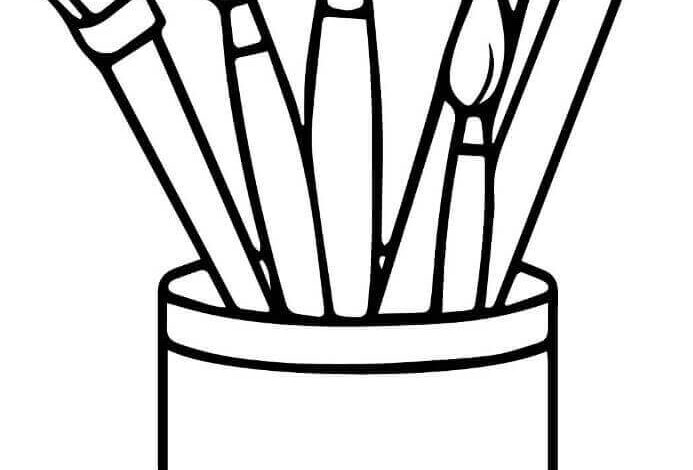 Crayons Coloring Page
