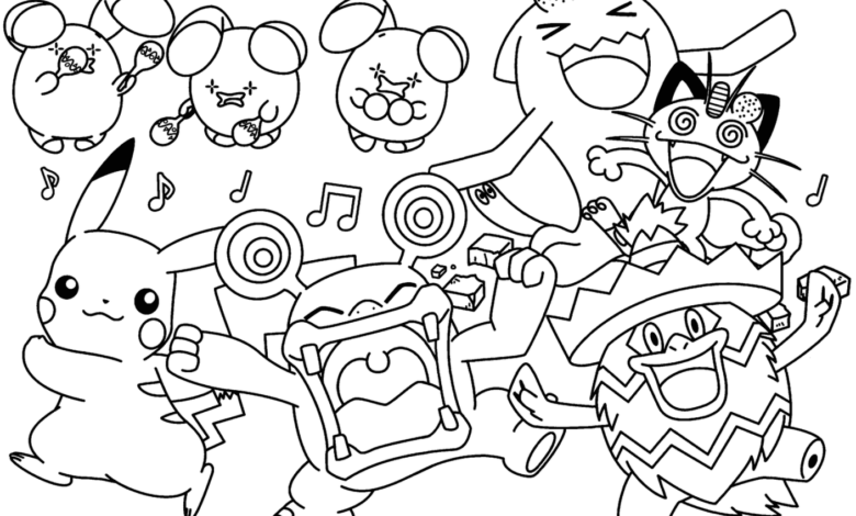 Crazy Pokemon Coloring Pages