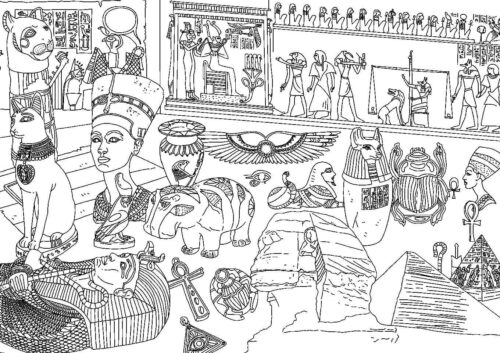 Culture of Egypt Coloring Page