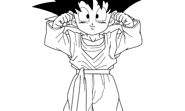 Cute Dragon Ball Z Coloring Page