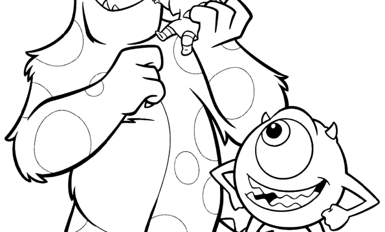 Cute Monster Coloring Page
