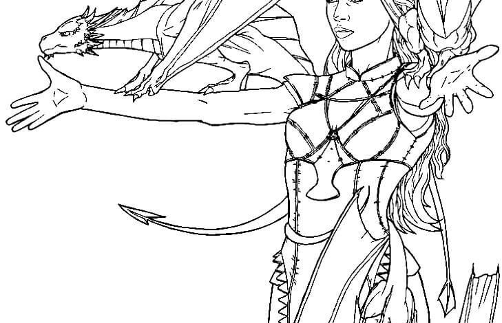 Daenerys Targaryen Game of Thrones Coloring Pages